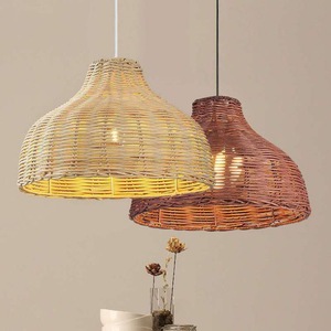 Lámpara Colgante de Mimbre Tejido Yumesho de 40cm, Estilo Japonés, para Hogar, Restaurante, Salón de Té, Hotel, Pasillo - Product Image 5