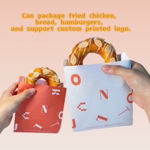 Sacs en papier <span class=keywords><strong>kraft</strong></span> brun recyclables avec logo personnalisé en gros enveloppes en corne de vache à pain résistantes à l'huile <span class=keywords><strong>sac</strong></span> en papier à emporter artisanal - Product Image 6