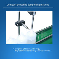 Machine de remplissage de bureau semi-automatique Ditron à pompe péristaltique motorisée de haute précision pour liquides en bouteille, débit de 2500 ml/min