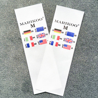 Étiquettes thermocollantes double face pour vêtements et textiles, rouleau d'étiquettes de lavage, impression de codes QR, étiquettes carrées pour sacs et vêtements