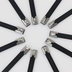 روابط الكابلات المغلفة بالبلاستيك الشد الذاتي إغلاق العلاقات بسحاب عالي فولاذ مقاوم للصدأ * من من من من من الفولاذ المقاوم للصدأ - Product Image 3