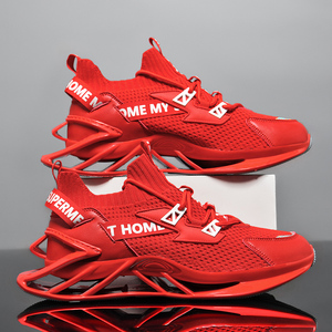 Мужские кроссовки больших размеров, низкие, недорогие, массивные, дышащие, сетчатые, спортивные, нескользящие, черные, для бега - Product Image 2