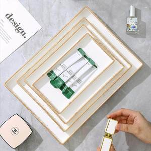 Bathroom Tray Sink Countertop Storage Rectangle Polished Finish <b>Wall</b> <b>Mounted</b> Type Toiletries <b>Toothbrush</b> <b>Holder</b> - Product Image 3