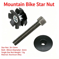 Écrou étoile de 28,6 mm pour potence de vélo, écrou étoile pour tube de direction de VTT, pièces de rechange pour potence de fourche de vélo