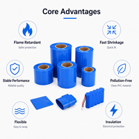 Grandes cellules plates au lithium-ion, emballage de protection imprimé sur mesure, tube thermorétractable en PVC ignifuge