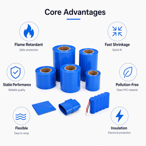 Grandes cellules plates au lithium-ion, emballage de protection imprimé sur mesure, tube thermorétractable en <span class=keywords><strong>PVC</strong></span> ignifuge - Product Image 3