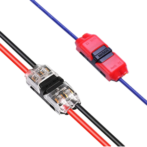 D-T-Iタイプ<span class=keywords><strong>2</strong></span>ピン防水電気コネクタ車用LEDストリップ端子接続クランプ真鍮接点付きPCハウジング - Product Image 3