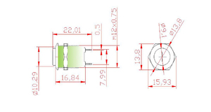 <span class=keywords><strong>12V</strong></span> 20A LED chuyển đổi Vòng tự khóa với ánh sáng on/off nối dây không thấm nước - Product Image 6