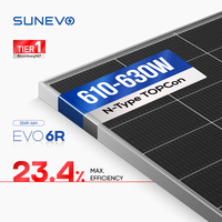 Sunevo Panel surya baru, Panel wajah Pv monokristalin 610W 620W 630W gudang Eu