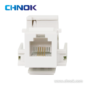 Connettore Keystone RJ11 Cat3 6P4C a 90 Gradi OEM per Reti, Compatibile con Cat5e Cat6 RJ45 <span class=keywords><strong>Patch</strong></span> Panel - Product Image 2