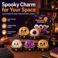 Squishies d'Halloween : Fantôme, Citrouille, Dumpling – Jouets anti-stress amusants, Boîte mystère à presser, Cadeaux de fête d'Halloween