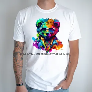 12in Street Snarl Savage Tier König Graffiti Urban Bear Bunny Katze Hund Eisen auf DTF überträgt Aufkleber bereit, für Kleidung zu drücken - Product Image 3
