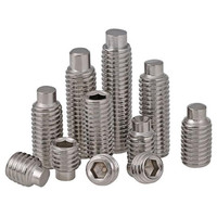 Vis à tête hexagonale à empreinte hexagonale en acier inoxydable de qualité 12.9, grade 304 316, M6 M8 M10 M20 Din915, avec pointe en forme de chien