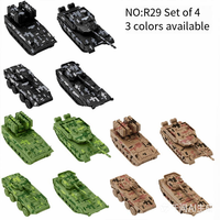Bloques de Construcción 4D a Escala 1:44, Tanque Pesado Alemán Tiger, Modelo Militar Clásico, Microbloques para Exhibición en Caja de Arena