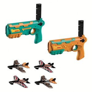 Jouet <span class=keywords><strong>de</strong></span> combat aérien : Lanceur d'avion en mousse, planeur volant, pistolet lanceur <span class=keywords><strong>de</strong></span> jouets pour <span class=keywords><strong>jeux</strong></span> en plein air - Product Image 4