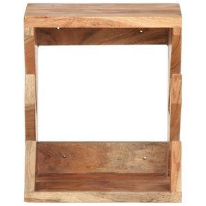 W2B VidaXL supporto a parete 9.8 "x 7.9" x 11.8 "legno massiccio di Acacia plastica ganci in metallo per la casa Garage attrezzi sacchetti - Product Image 1