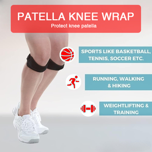 Attelle de genou réglable en néoprène avec gel épais pour le soutien du tendon rotulien, pour hommes <span class=keywords><strong>et</strong></span> femmes, avec logo personnalisé, pour le sport <span class=keywords><strong>et</strong></span> la salle de sport, protection contre les déchirures du <span class=keywords><strong>ménisque</strong></span> - Product Image 4