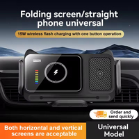 Support de téléphone portable universel rotatif à 360 degrés, ventilateur de refroidissement magnétique flexible réglable, support de voiture pour téléphone portable, chargeur sans fil