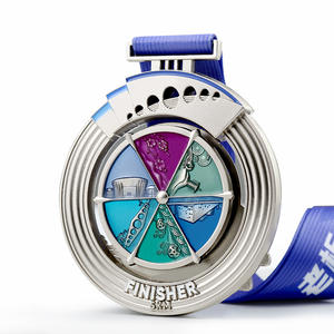 Médaille en métal 3D personnalisée pour le football, le basketball, le marathon, la course à pied, avec ruban imprimé numériquement pour les occasions de Noël - Product Image 4