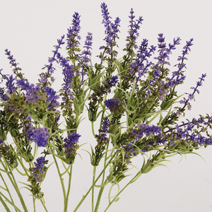 QIHAO Flor de Lavanda Artificial de Seda de Alta Simulación para Decoración de Bodas y Hogar, 24 Ramas - Product Image 4