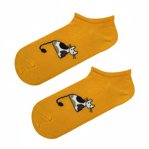 <b>Orange</b> Sports <b>Socks</b> with Cute Cat Pattern Breathable Nylon Silk Material Custom Logo Lightweight for Daily Use All Seasons - Product Image 2