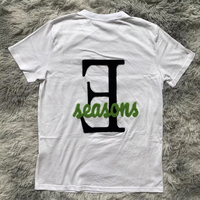DENIMGUYS hommes vêtements en gros à manches courtes blanc couleur unie broderie Logo anneau filé coton hommes t-shirts