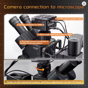 QianLi 6558 Gorilla Trinocularフォーカス調整可能屈折顕微鏡6.5X〜58X高解像度修理実験医学用 - Product Image 5