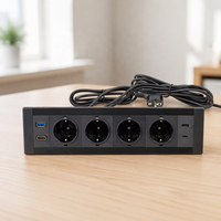Prise de bureau intelligente avec prise EU, prise de bureau avec données USB, prise de bureau encastrée pour meubles, multiprise encastrée pour l'Allemagne