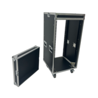 Estuche de Transporte de Alta Calidad de 20U para Equipos de Amplificación de Audio, con Orificios para Cables en la Parte Superior, para Colocar Mezclador, 4 Ruedas, OEM/ODM, Resistente