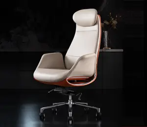 İtalyan yönetici ofis koltuğu mobilya alüminyum alaşımlı kol dayama yüksek arkalıklı koltuk döner müdür koltuğu