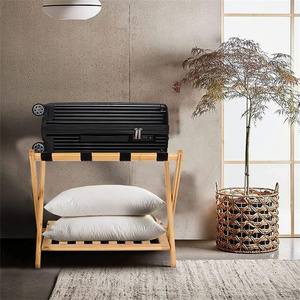 Soporte Plegable para Equipaje de Bambú con Estante para Zapatos, Soporte Estable y Duradero para Maletas, Soporte Plegable para Bolsas - Product Image 6
