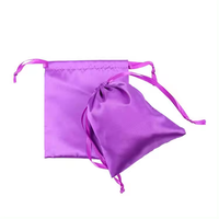 Sacs en satin personnalisés avec logo, pochettes d'emballage pour bijoux, sacs à cordon pour bijoux, sacs cadeaux en satin de soie – Vente chaude