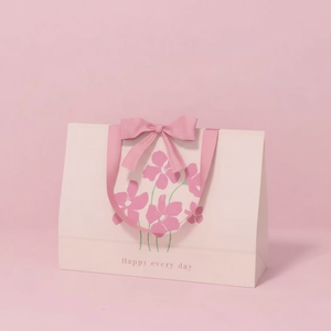 Sac en papier classique pour le shopping avec motif floral artistique, matériaux recyclés, poignée en corde de coton pour <span class=keywords><strong>shampoing</strong></span> et soins de la peau - Product Image 2