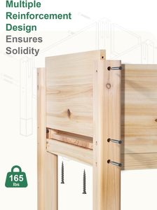 Jardinière surélevée renforcée de grande taille pour légumes, fleurs, herbes, jardin surélevé en <span class=keywords><strong>bois</strong></span> avec pieds - Product Image 5