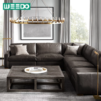 Canapé d'angle en cuir pour salon, ensemble de canapés en forme de L, mobilier d'intérieur, tissu d'ameublement élégant, offre directe usine - Vente chaude