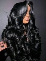 Perruque en cheveux humains indiens bruts en gros, Lace Front HD 13x4, Body Wave, Lace Frontal HD 13x6, 40 pouces