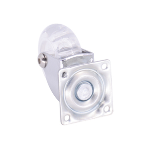 Roue mobile de meubles transparente de 50mm de meubles en PU avec roulettes à plaque pivotante à 360 degrés pour roues de chaise - Product Image 6