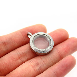 つや消し面20/25/30mm316Lステンレス鋼ネジ防水ガラスフローティングロケットコインホルダーペンダント - Product Image 6