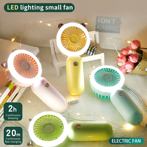New <b>Hand</b> <b>Mini</b> <b>Fan</b> Night Light USB Electric Handheld Desktop Rechargeable Small Cooling <b>Fan</b> Portable with Lithium Battery - Product Image 3