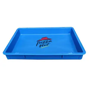 食品プラスチックピザ収納ボックスパンミルクトレイ蓋収納プラスチック卵箱プラスチックプルーフピザトレイスタッカブル生地ボックス