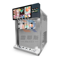 Nieuwe commerciële soft serve gelato-ijsmachine met 5 smaken, eenvoudig te bedienen voor fruit, melk, yoghurt, water, bloem en noten