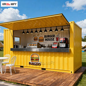 Restaurant, café, bar, snack-bar, chips à vendre, conteneur d'expédition préfabriqué mobile en acier et fibre de verre modulaire - Product Image 6