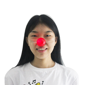 Carnival Halloween Party Supply Funny Plastic Led <strong>Nose</strong> Red <strong>Clown</strong> <strong>Nose</strong> - Product Image 1
