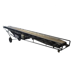 Convoyeur à bande mobile télescopique pour matériaux en vrac (sable, gravier, charbon) avec trémie - Product Image 1