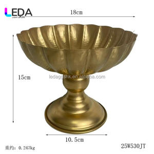 Vase à fleurs en or de style européen, petit et élégant, pour centre de table de mariage, décoration de mariage - Product Image 2