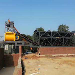 Mobile Betonmischanlage 25m³/h Betonmischwerk mit Zementsilos für Bauarbeiten - Product Image 5