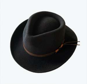 Chapeau haut de forme classique R184 100 % laine à large bord, style équestre et jazz, unisexe, toutes saisons, pour fêtes ou occasions formelles - Product Image 2