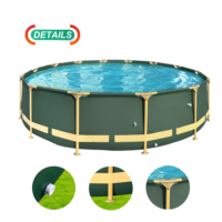 2025 Nouveau Design 15ft x 33in Deluxe Cadre Piscine Ronde Hors Sol Piscine Durable Cadre En Acier Piscine