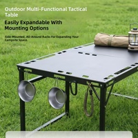 Table à thé tactique IGT à levage hydraulique, table de camping pliante multifonctionnelle pour l'extérieur, mobilier d'extérieur portable et léger