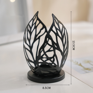Portacandele in Metallo a Forma di Foglia Candela Profumata Aromatica Decorazione per San Valentino <span class=keywords><strong>Tavolo</strong></span> Bagno Matrimonio Cena Festa - Product Image 4